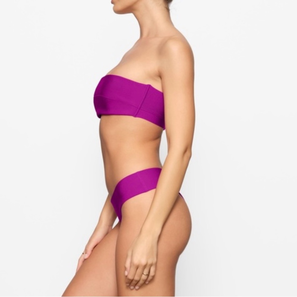 Skims Knit Swim Bandeau Bikini Top - Picture 3 of 5